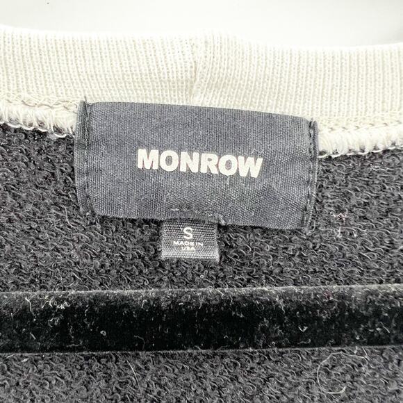 Monrow‎ Black Pullover Sweater Lounge Wear Small - Picture 3 of 5